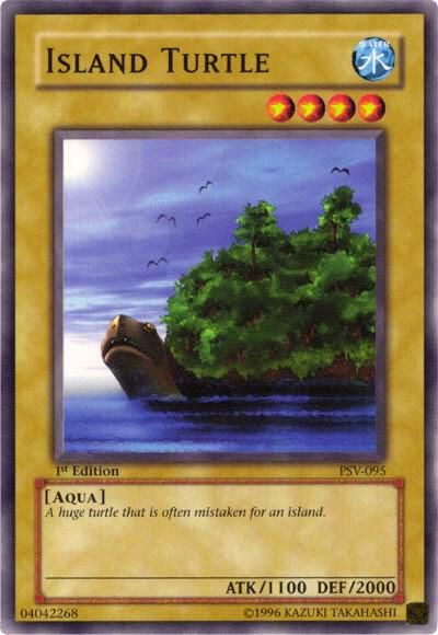 Island Turtle trading card from Pharaoh's Servant Island Turtle - Pharaoh's Servant YuGiOh trading card