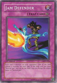 Jam Defender - Labyrinth of Nightmare (LON) #LON-028 - Common / Short Print YuGiOh Trading Card