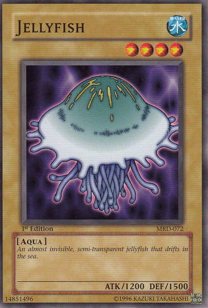 Jellyfish trading card from Metal Raiders Jellyfish - Metal Raiders YuGiOh trading card