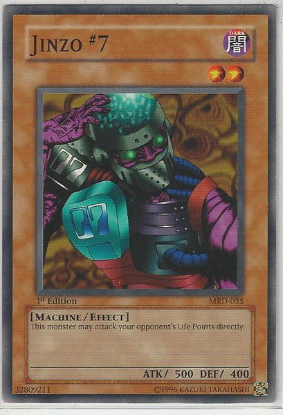 Jinzo #7 trading card from Metal Raiders Jinzo #7 - Metal Raiders YuGiOh trading card