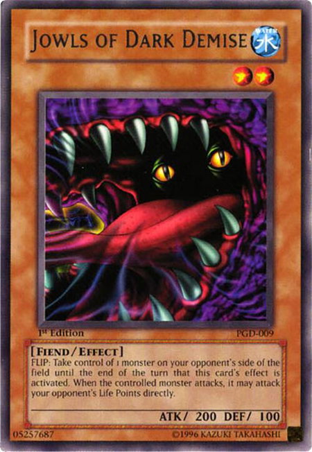 Jowls of Dark Demise trading card from Pharaonic Guardian Jowls of Dark Demise - Pharaonic Guardian YuGiOh trading card