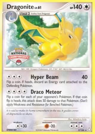 Dragonite - 2/146 (National Championships) trading card from League & Championship Cards Dragonite - 2/146 (National Championships) - League & Championship Cards Pokémon trading card