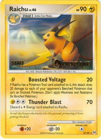 Raichu - 27/99 (Prerelease) [Staff] - Nintendo Promos (PR) #27/99 - Rare Pokémon Trading Card