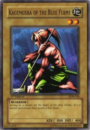 Kagemusha of the Blue Flame trading card from The Legend of Blue Eyes White Dragon Kagemusha of the Blue Flame - The Legend of Blue Eyes White Dragon YuGiOh trading card