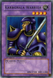 Karbonala Warrior - The Legend of Blue Eyes White Dragon (LOB) #LOB-067 - Rare YuGiOh Trading Card