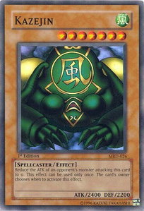 Kazejin - Metal Raiders (MRD) #MRD-026 - Super Rare YuGiOh Trading Card