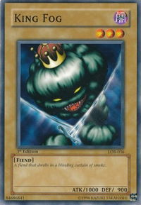 King Fog - The Legend of Blue Eyes White Dragon (LOB) #LOB-036 - Common / Short Print YuGiOh Trading Card