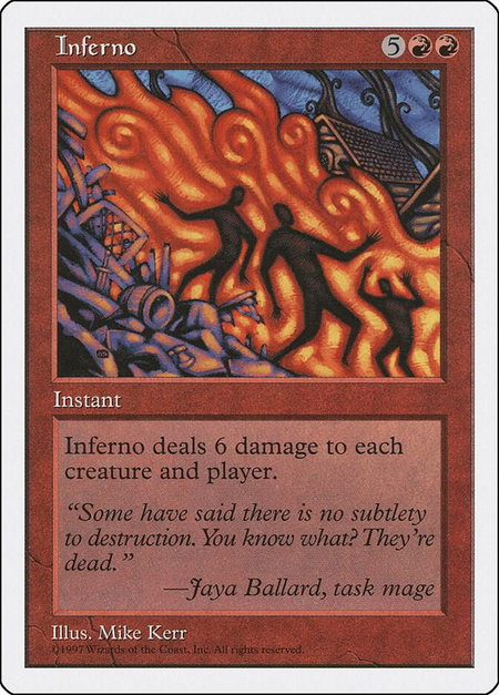 Inferno - Fifth Edition Magic: The Gathering trading card