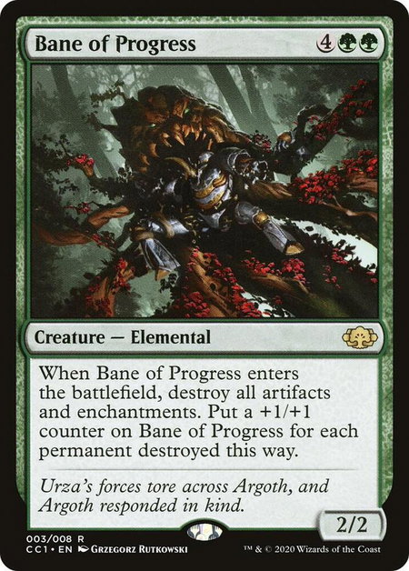 Bane of Progress trading card from Commander Collection: Green Bane of Progress - Commander Collection: Green Magic: The Gathering trading card