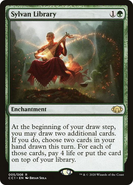 Sylvan Library - Commander Collection: Green Magic: The Gathering trading card