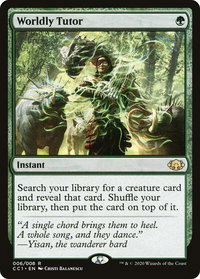 Worldly Tutor - Commander Collection: Green (CC1) #6 - Rare Magic: The Gathering Trading Card