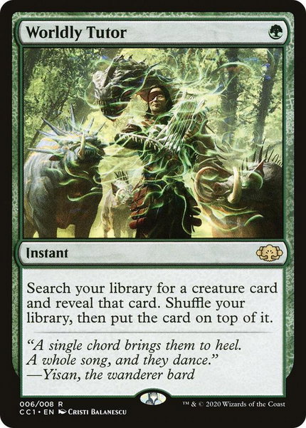 Worldly Tutor trading card from Commander Collection: Green Worldly Tutor - Commander Collection: Green Magic: The Gathering trading card