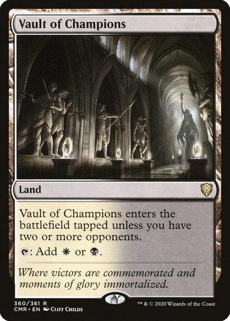 Vault of Champions trading card from Commander Legends Vault of Champions - Commander Legends Magic: The Gathering trading card
