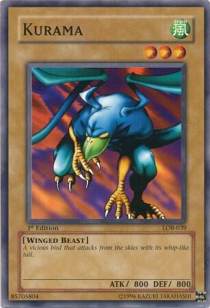 Kurama - The Legend of Blue Eyes White Dragon YuGiOh trading card