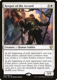 Keeper of the Accord - Commander Legends (CMR) #27 - Rare Magic: The Gathering Trading Card