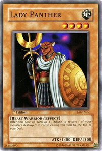 Lady Panther - Labyrinth of Nightmare (LON) #LON-030 - Common / Short Print YuGiOh Trading Card