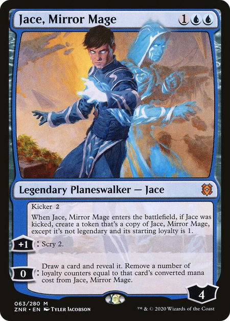 Jace, Mirror Mage - Zendikar Rising Magic: The Gathering trading card