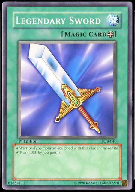 Legendary Sword - The Legend of Blue Eyes White Dragon YuGiOh trading card