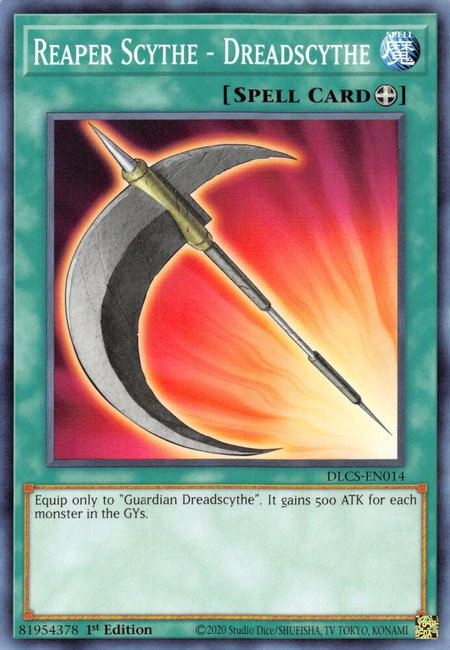 Reaper Scythe - Dreadscythe trading card from Dragons of Legend: The Complete Series Reaper Scythe - Dreadscythe - Dragons of Legend: The Complete Series YuGiOh trading card