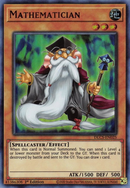 Mathematician trading card from Dragons of Legend: The Complete Series Mathematician - Dragons of Legend: The Complete Series YuGiOh trading card