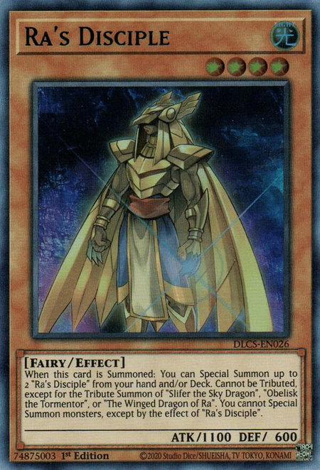 Ra's Disciple - Dragons of Legend: The Complete Series YuGiOh trading card