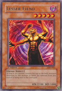 Lesser Fiend - Legacy of Darkness (LOD) #LOD-003 - Rare YuGiOh Trading Card