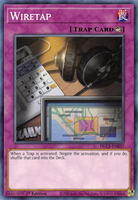 Wiretap trading card from Dragons of Legend: The Complete Series Wiretap - Dragons of Legend: The Complete Series YuGiOh trading card