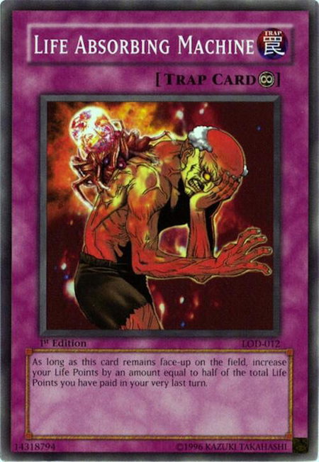 Life Absorbing Machine - Legacy of Darkness YuGiOh trading card