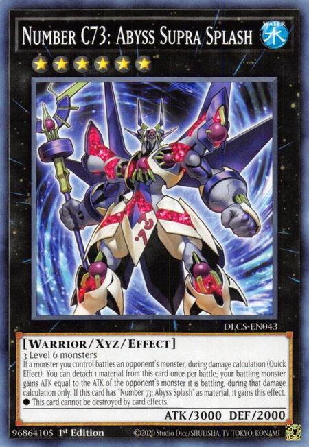 Number C73: Abyss Supra Splash - Dragons of Legend: The Complete Series YuGiOh trading card