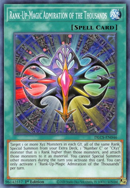 Rank-Up-Magic Admiration of the Thousands trading card from Dragons of Legend: The Complete Series Rank-Up-Magic Admiration of the Thousands - Dragons of Legend: The Complete Series YuGiOh trading card