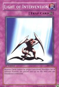 Light of Intervention trading card from Pharaoh's Servant Light of Intervention - Pharaoh's Servant YuGiOh trading card