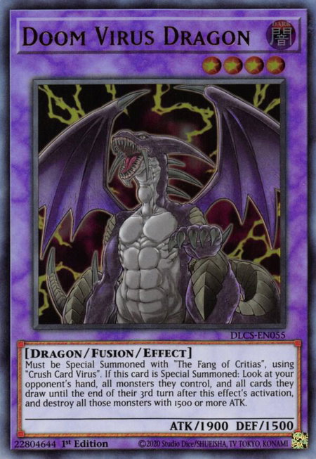 Doom Virus Dragon trading card from Dragons of Legend: The Complete Series Doom Virus Dragon - Dragons of Legend: The Complete Series YuGiOh trading card