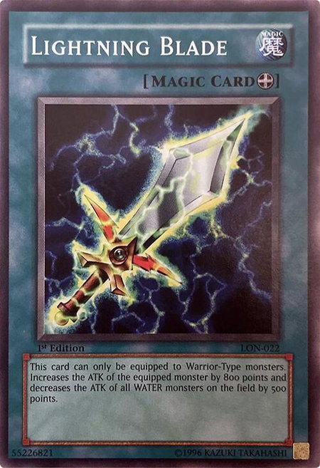Lightning Blade trading card from Labyrinth of Nightmare Lightning Blade - Labyrinth of Nightmare YuGiOh trading card