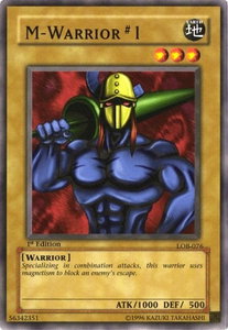 M-Warrior #1 - The Legend of Blue Eyes White Dragon (LOB) #LOB-076 - Common / Short Print YuGiOh Trading Card