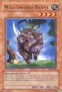 Mad Sword Beast - Pharaoh's Servant YuGiOh trading card