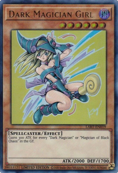 Dark Magician Girl (2020) trading card from The Lost Art Promotion Dark Magician Girl (2020) - The Lost Art Promotion YuGiOh trading card