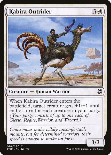 Kabira Outrider trading card from Zendikar Rising Kabira Outrider - Zendikar Rising Magic: The Gathering trading card