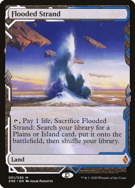 Flooded Strand - Zendikar Rising Expeditions Magic: The Gathering trading card