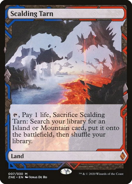 Scalding Tarn trading card from Zendikar Rising Expeditions Scalding Tarn - Zendikar Rising Expeditions Magic: The Gathering trading card