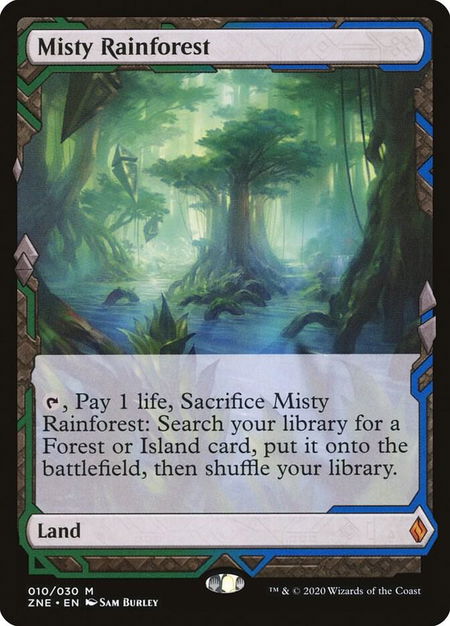 Misty Rainforest - Zendikar Rising Expeditions Magic: The Gathering trading card