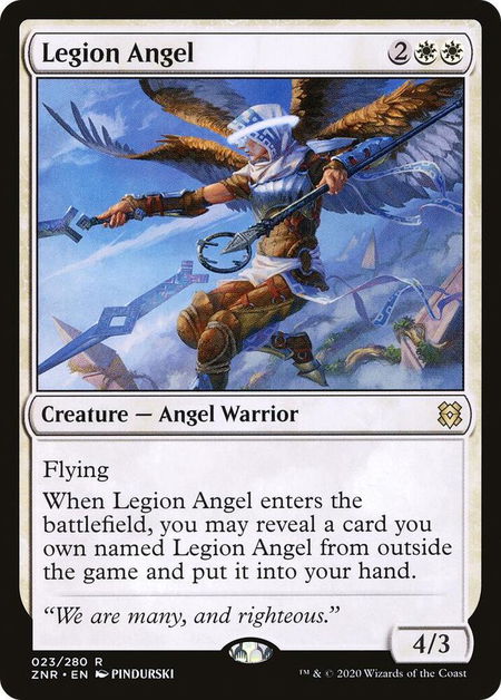 Legion Angel - Zendikar Rising Magic: The Gathering trading card