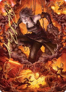 Nahiri, Heir of the Ancients Art Card (4/81) (Gold-Stamped Signature) - Art Series: Zendikar Rising (ASZNR) #4 - Special Magic: The Gathering Trading Card