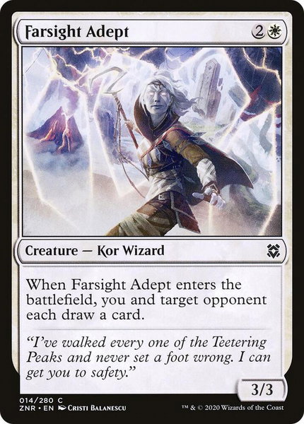Farsight Adept trading card from Zendikar Rising Farsight Adept - Zendikar Rising Magic: The Gathering trading card