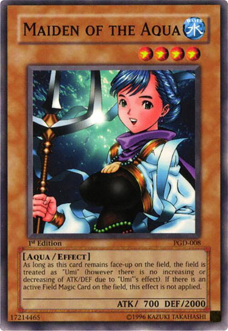 Maiden of the Aqua trading card from Pharaonic Guardian Maiden of the Aqua - Pharaonic Guardian YuGiOh trading card