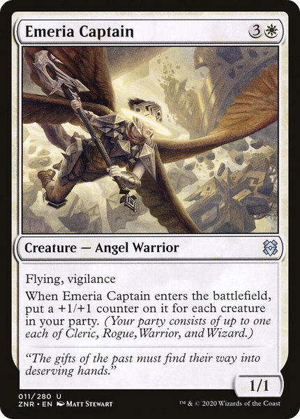 Emeria Captain - Zendikar Rising Magic: The Gathering trading card