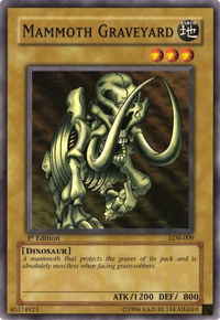 Mammoth Graveyard - The Legend of Blue Eyes White Dragon (LOB) #LOB-009 - Common / Short Print YuGiOh Trading Card