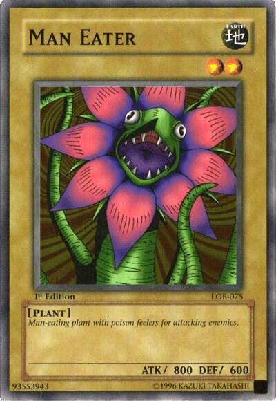 Man Eater trading card from The Legend of Blue Eyes White Dragon Man Eater - The Legend of Blue Eyes White Dragon YuGiOh trading card