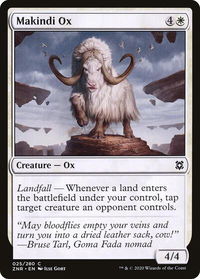 Makindi Ox - Zendikar Rising (ZNR) #25 - Common Magic: The Gathering Trading Card