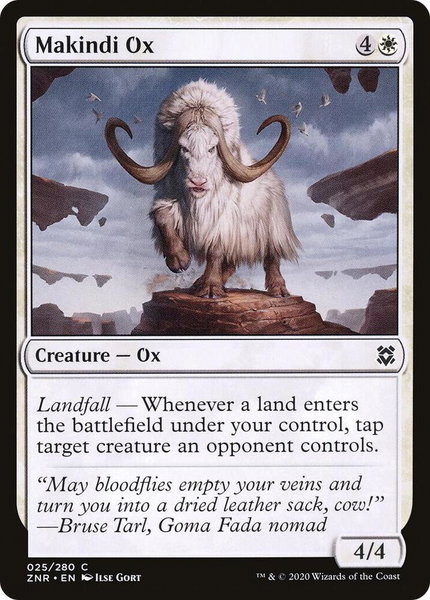 Makindi Ox - Zendikar Rising Magic: The Gathering trading card
