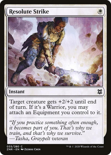 Resolute Strike - Zendikar Rising Magic: The Gathering trading card